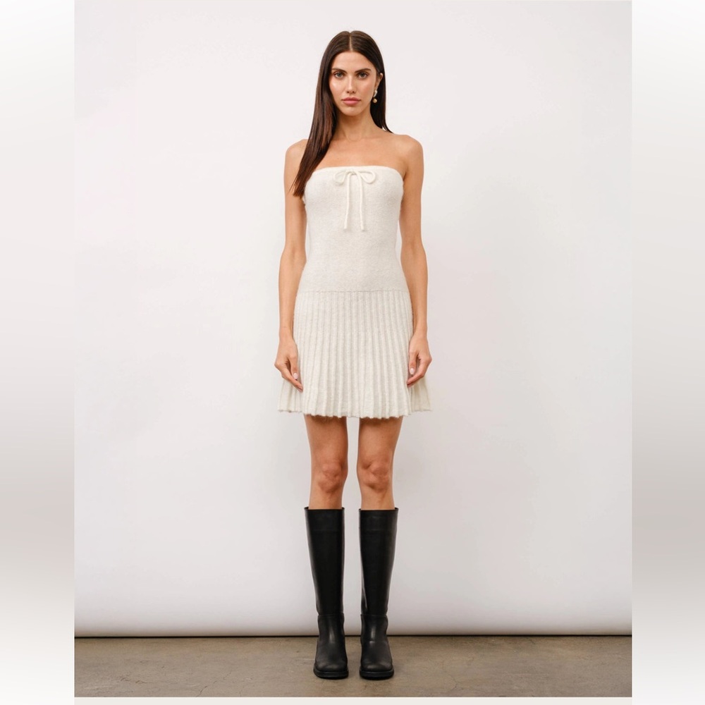LOUCIA Cora Knit Tube Dress White Size Small BNWT